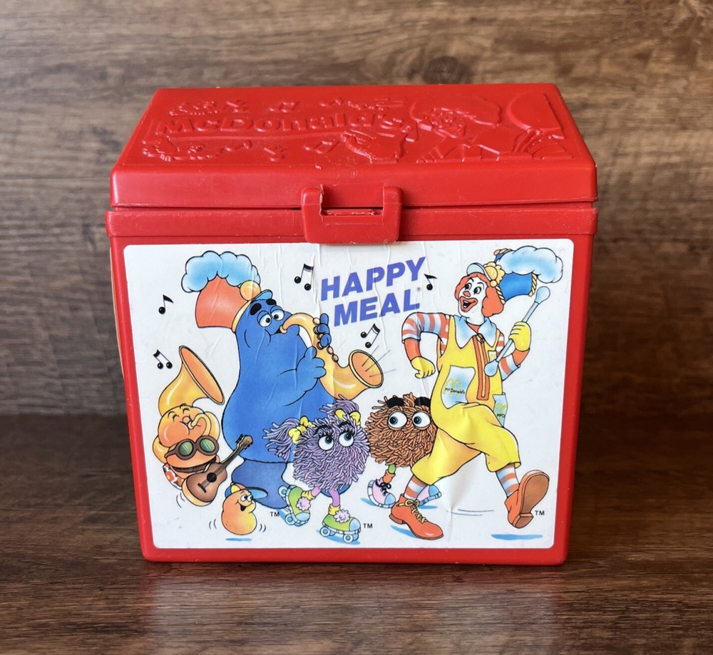 VTG 1989 Fisher Price FUN WITH FOOD McDonalds Happy Meal Box Empty Broken Handle