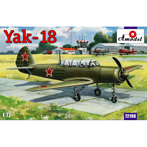 AMODEL 72198 Yak-18 M-12 Scale Aircraft Fighter 1/72 - Plastic model kit