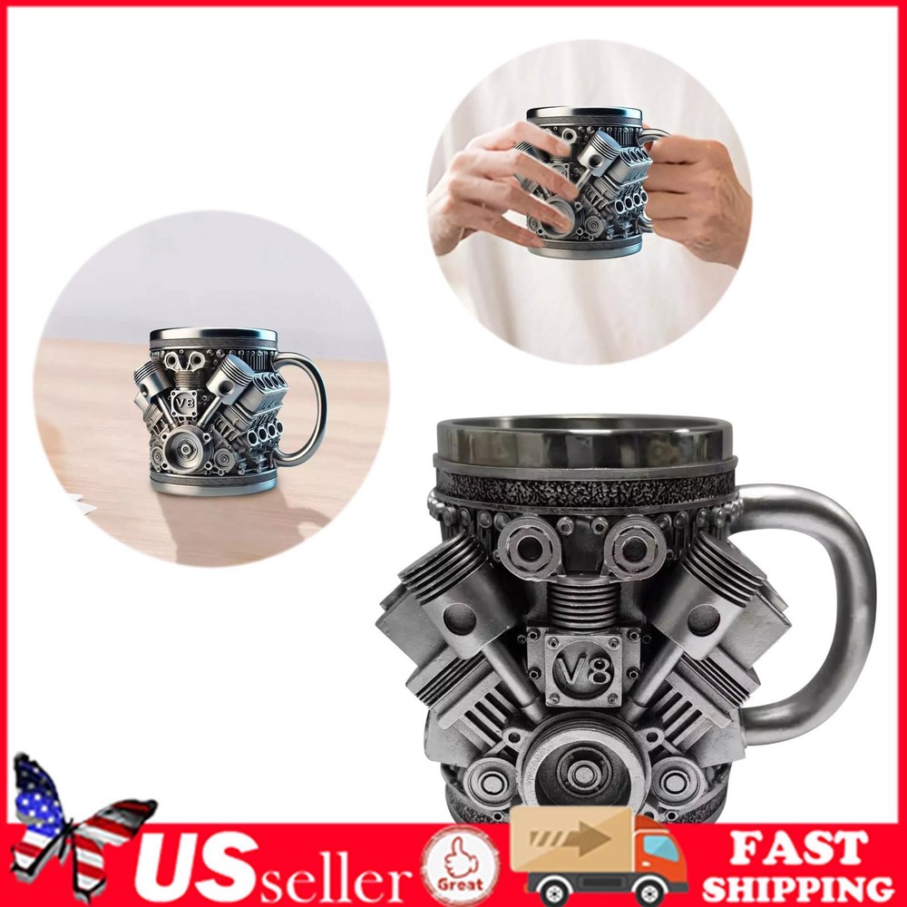Personalized V8 Engines Stainless Steel Coffee Mug 2025 - Custom Design