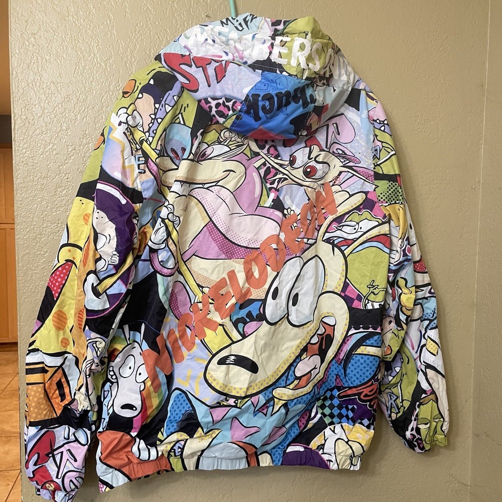 Nickalodean Members Only Thick Hooded Jacket with All Over Print-image