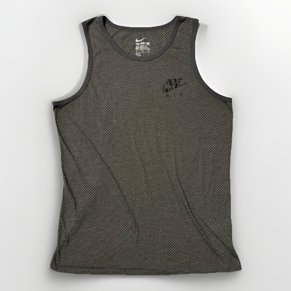 Nike Dri-FIT Mens Size L Gray Wick Sweat Dry Comfort Running Tank Top Sleeveless