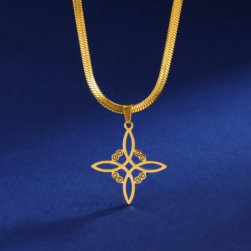 Stainless Steel Choker Necklaces Vintage Amulet Jewelry Gift