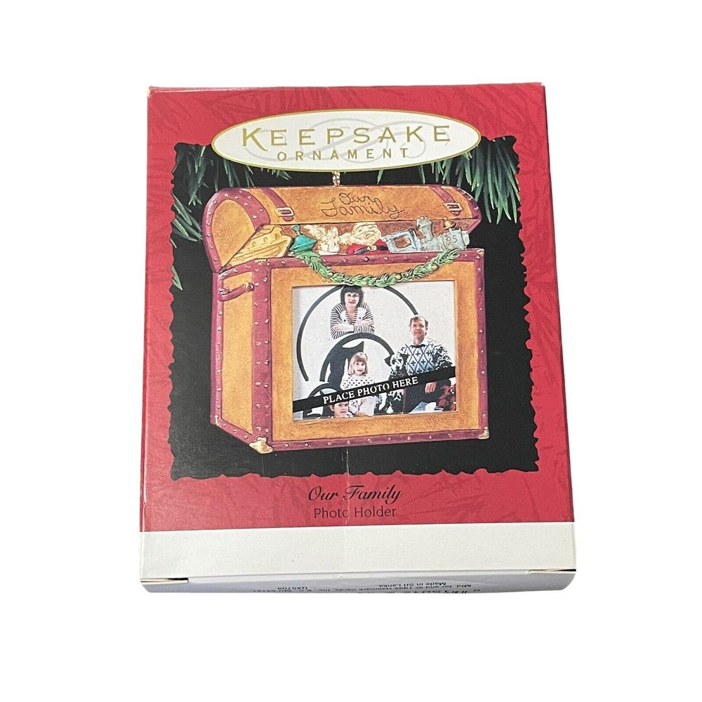 1995 Hallmark Keepsake Christmas Ornament Family Photo Frame