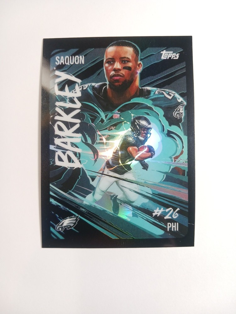 2025 Topps Chrome Football Saquon Barkley SSP Case Hit Ultra Violet Eagles UV-20