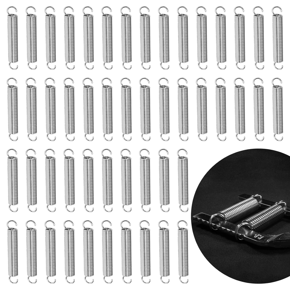 50PCS 1/4 Inch Stainless Steel Extension Springs with Hook Ends