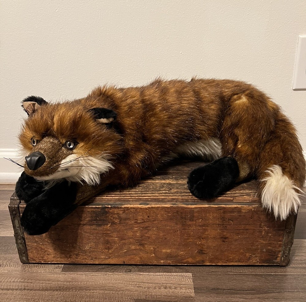 Ditz Designs Red Fox Handmade 32” Plush Stuffed Animal Realistic Life Like EUC