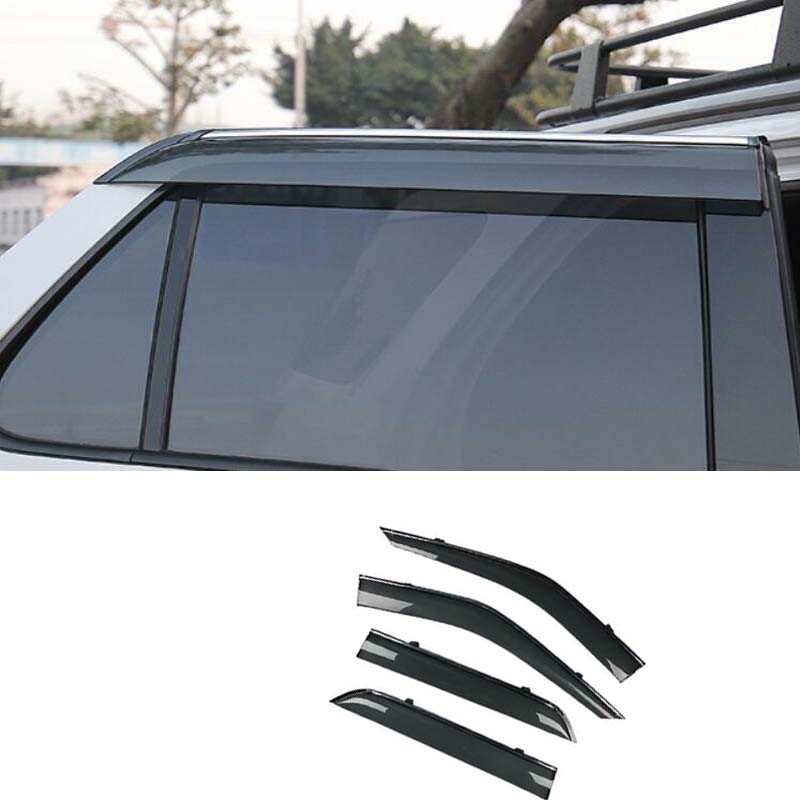 4PCS Matte Black Window Visor Shades for Ford Explorer 2011-2019 Sun & Rain Guard