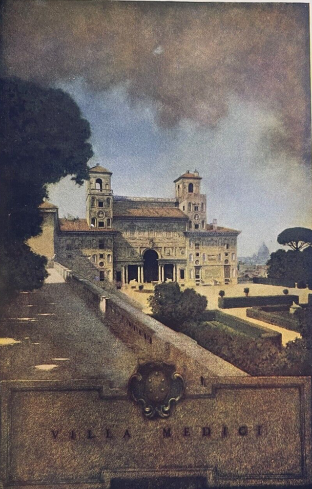 1904 Maxfield Parrish Illustrations Roman Villas Villa Medici Villa Chigi