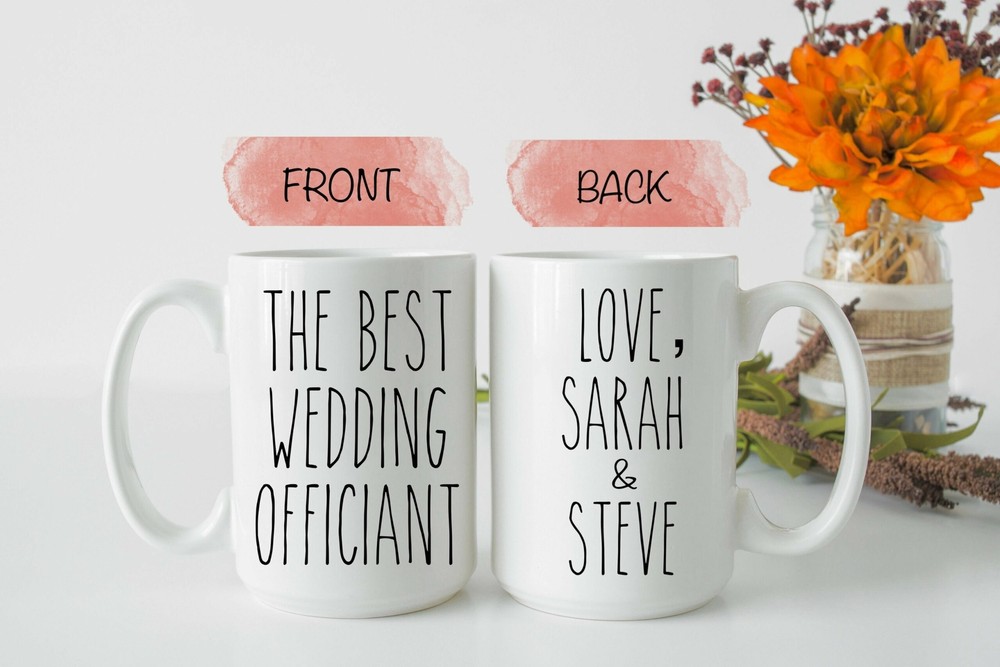 The Best Wedding Officiant Mug Custom Engagement Mug For Bride Bride Gift Mug