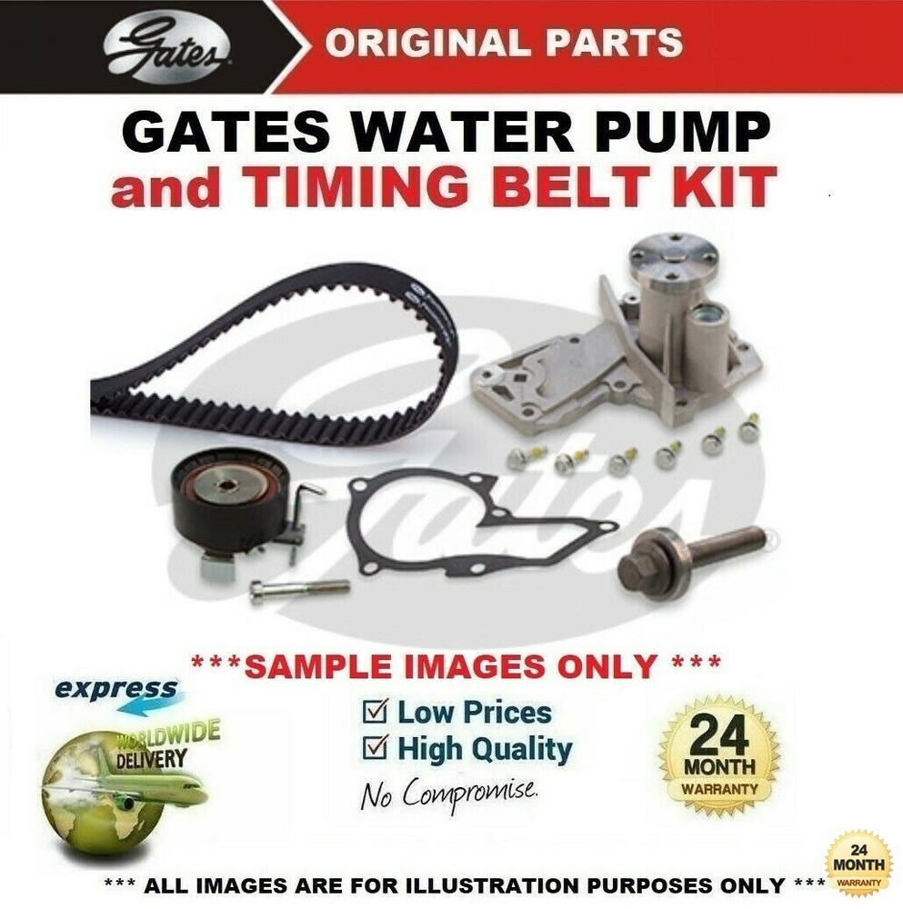 GATES WATER PUMP & TIMING BELT KIT for FORD KUGA II 1.6 EcoBoost 4x4 2013->