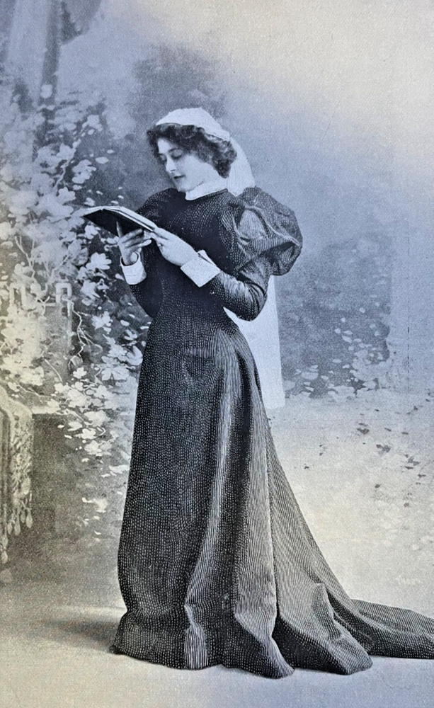 1897 Vintage Magazine Illustration Actress Mary Mannering