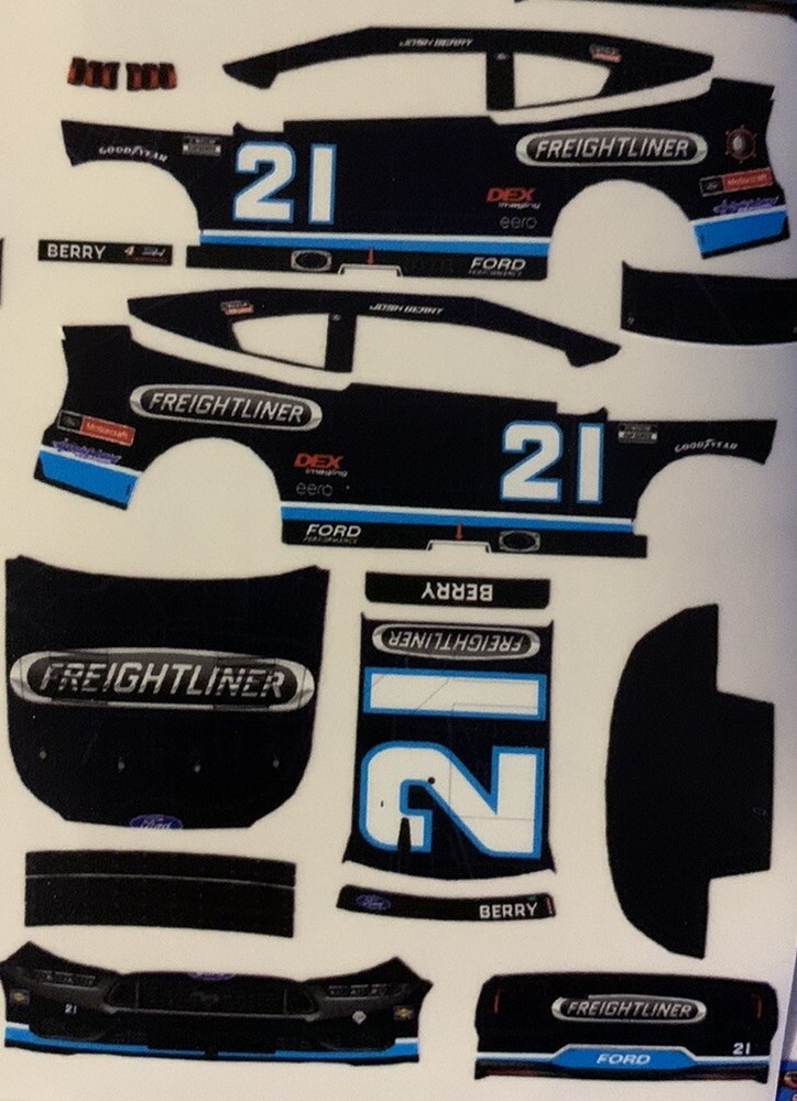 2025 Josh Berry #21 Freightliner 1/64 NASCAR Peel & Stick Decals