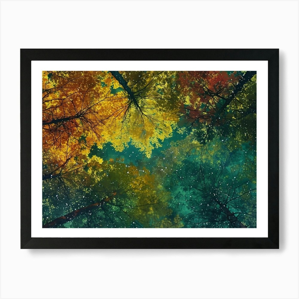 Autumn Trees 42 Art Print Framed Wall Art Poster Canvas Print Picture