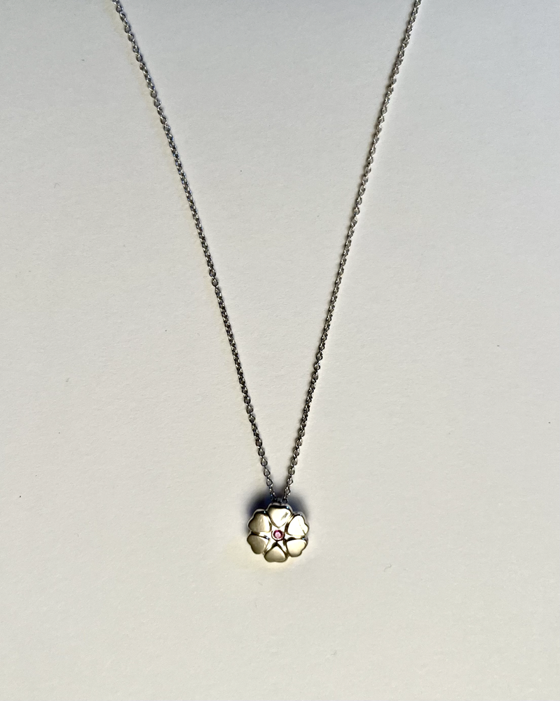 Tiffany & Co. Picasso Crown of Heart Necklace—Pink Sapphire, 925 Sterling Silver