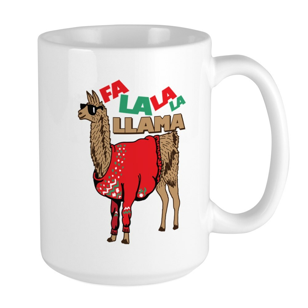 CafePress Fa La La Llama Coffee Mug, Large 15 oz. White Coffee Cup (261125542)