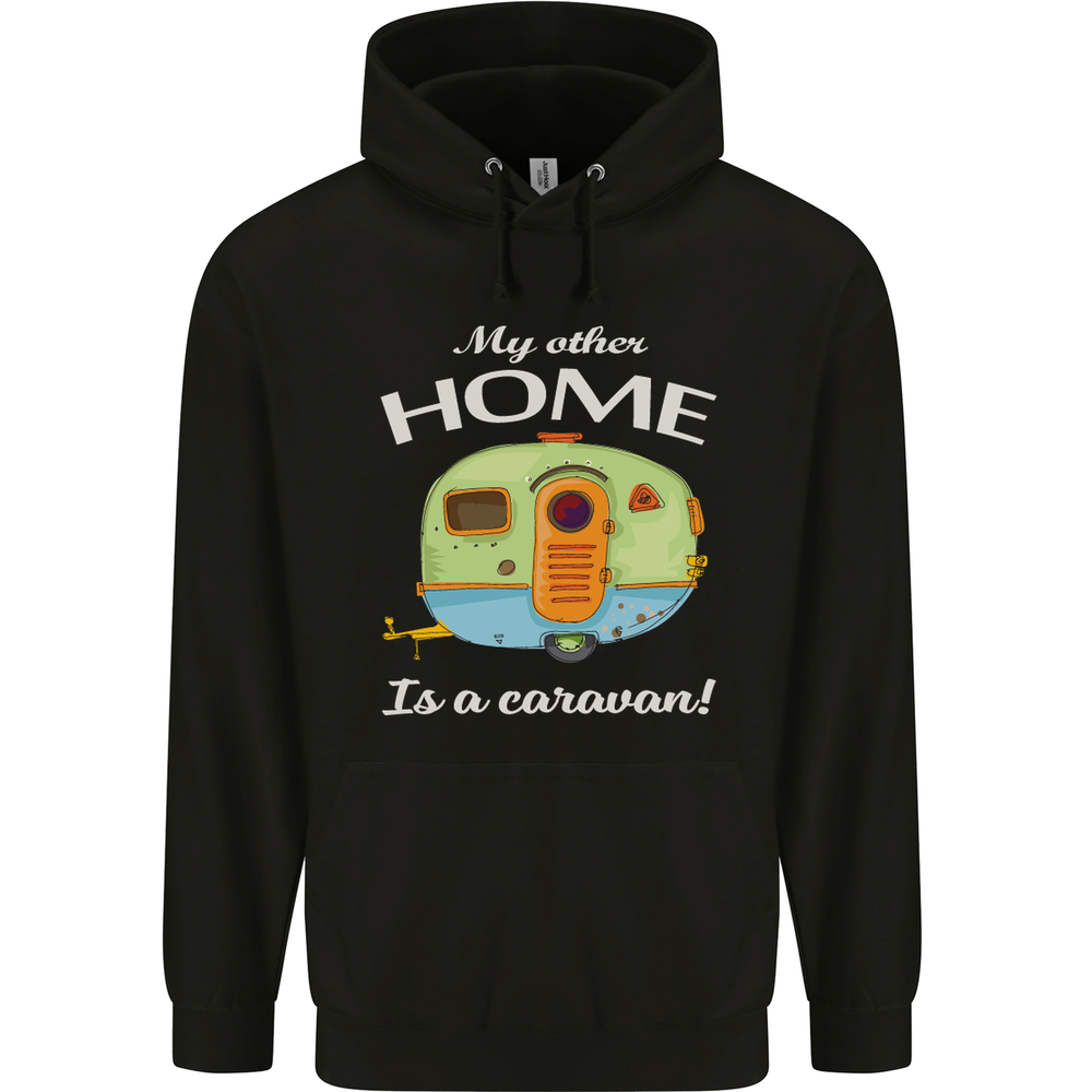 My Other Home Is a Caravan Caravanning Mens 80% Cotton Hoodie