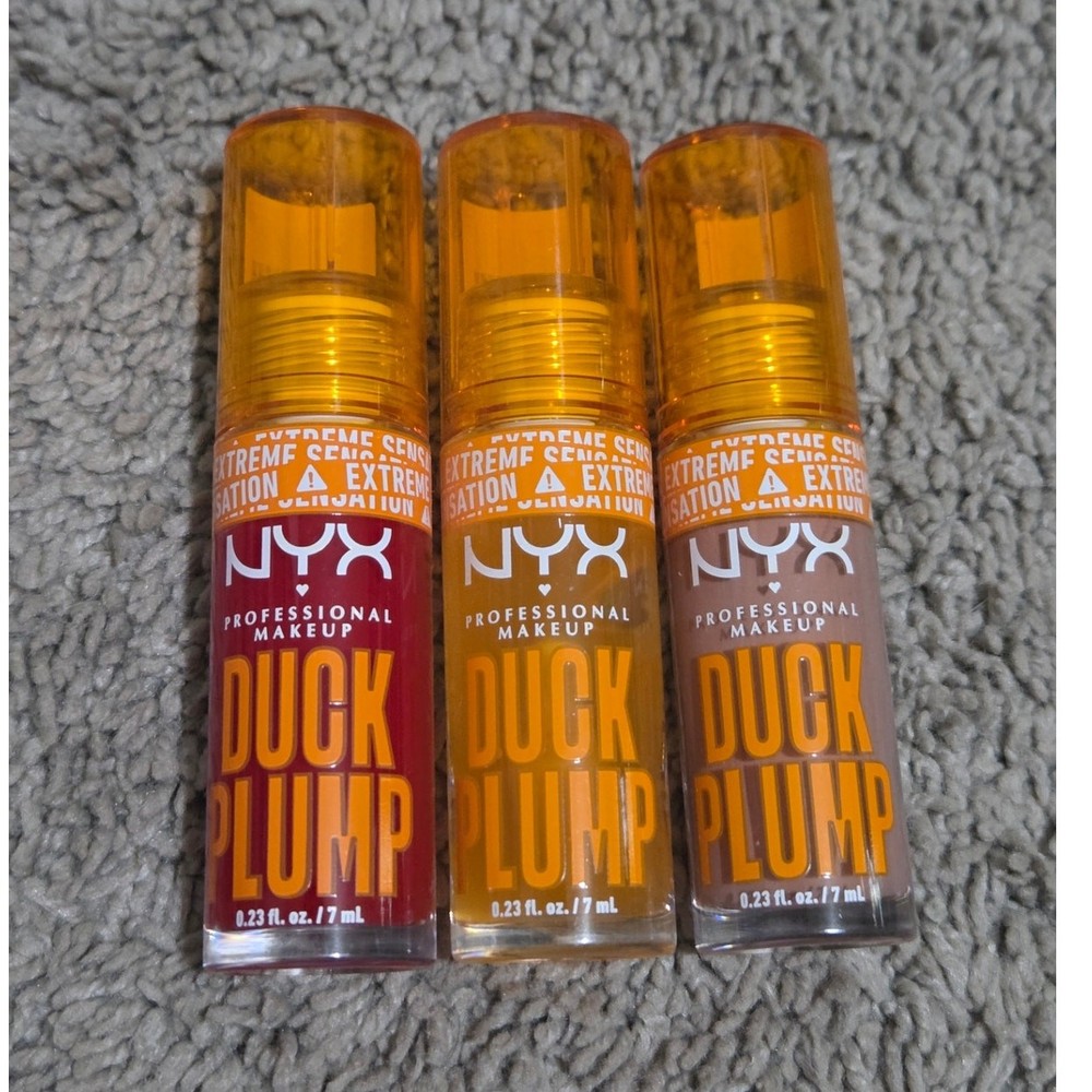 NYX Duck Plump Lip Gloss Trio - Cherry Spice Clearly Spicy Bangin Bare