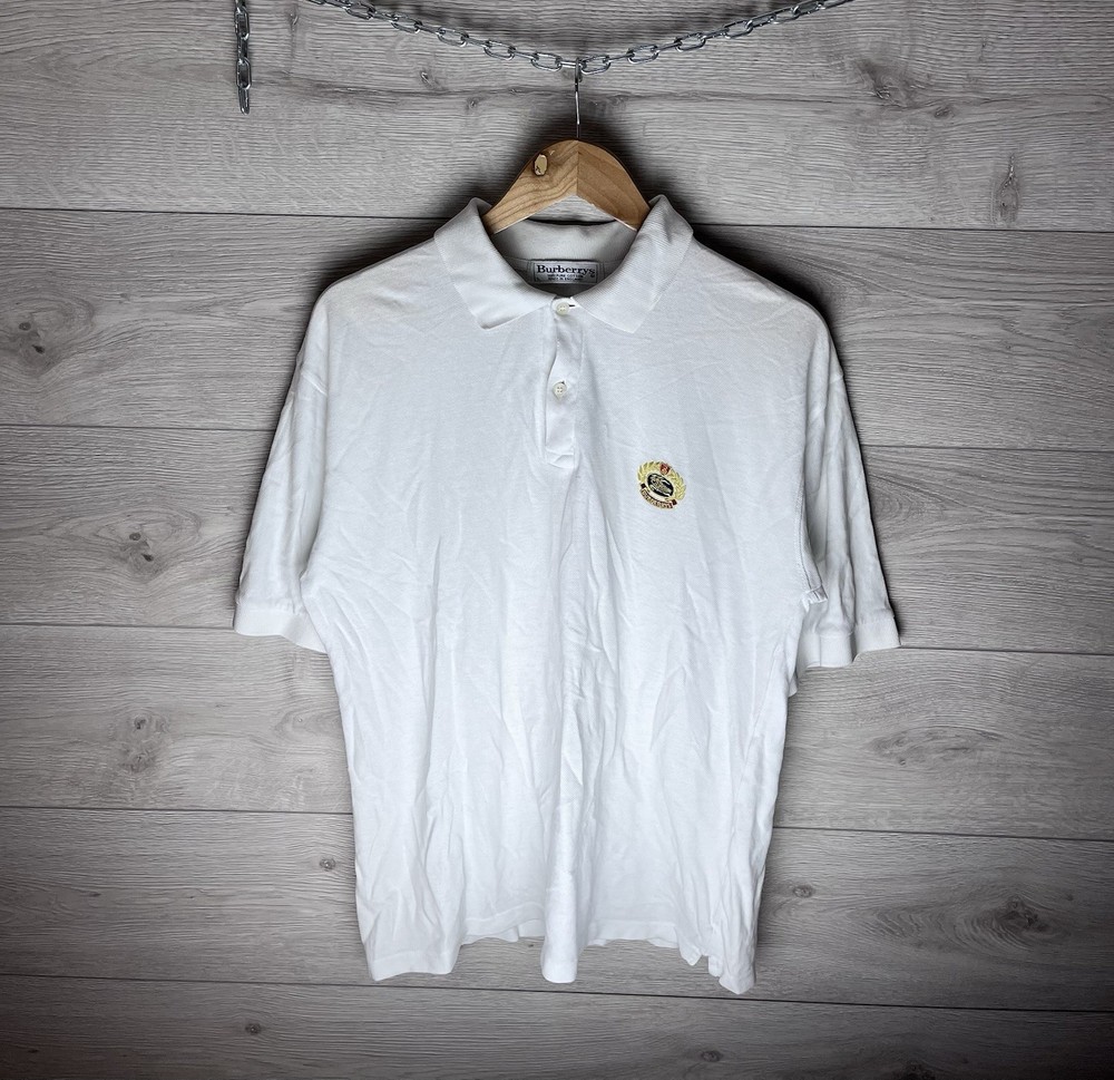 Vintage Burberrys England Made Mens Polo Shirt Size L Classic Fit