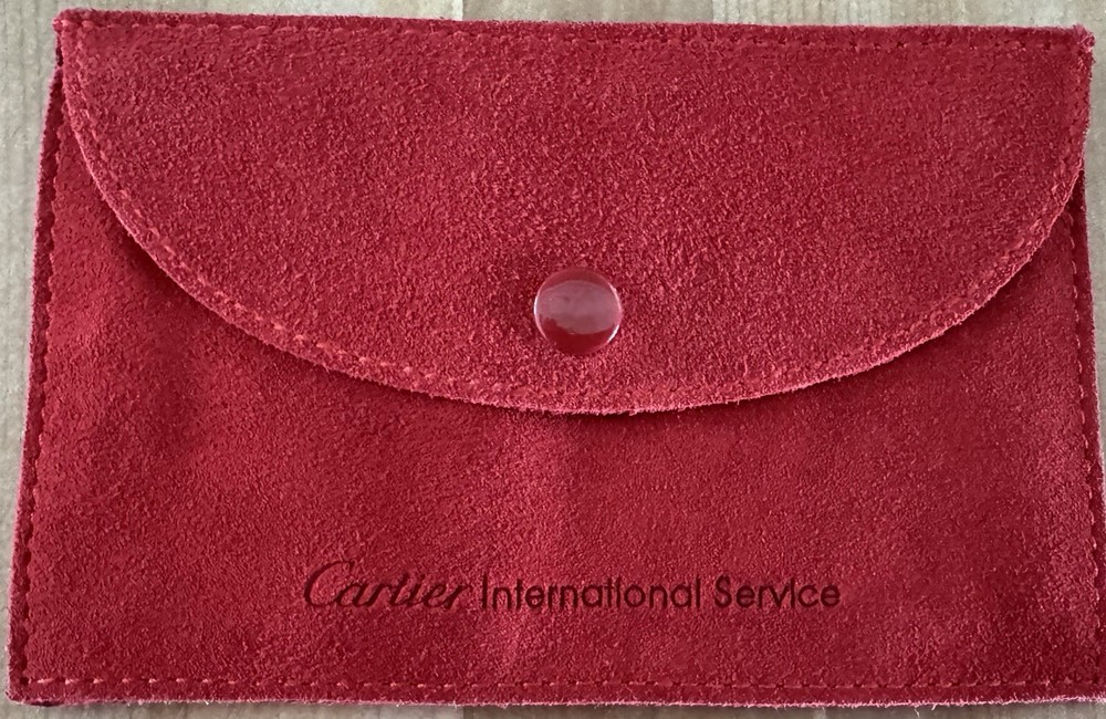 Authentic Cartier Burgundy Jewelry Pouch NWOT