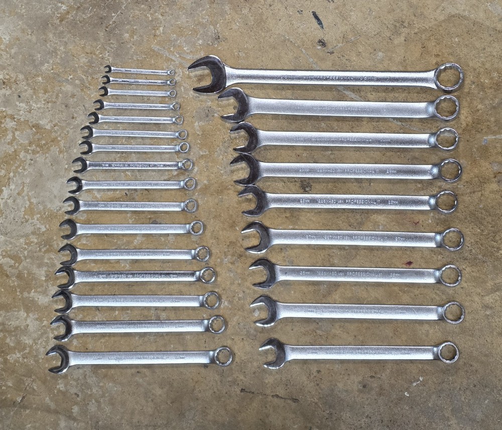 Proto Professional Metric 26pc Wrench Set 7-30 32 36mm 12pt Satin Finish