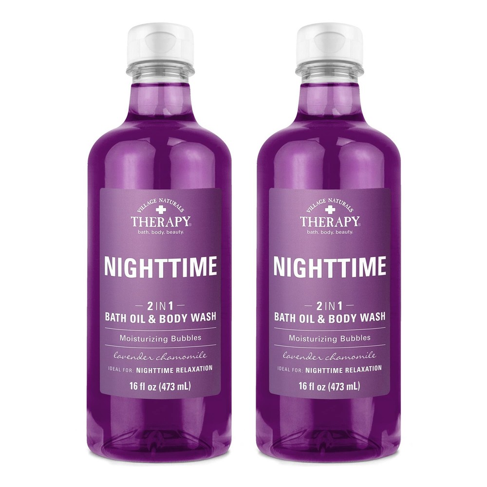 Nighttime Relief Foaming Bath Oil & Body Wash 16 oz 2-Pack