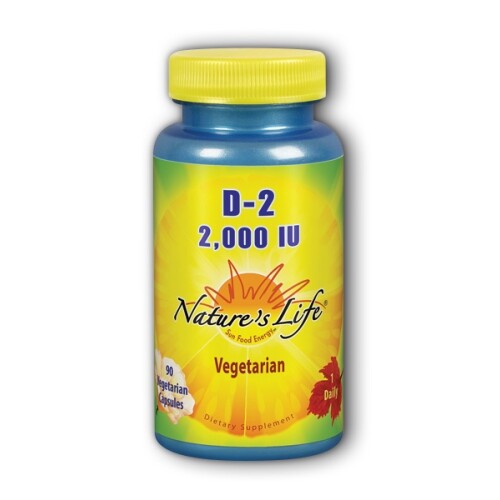 Vitamin D-2 Ergocalciferol 2000 IU 90 vcaps By Nature's Life