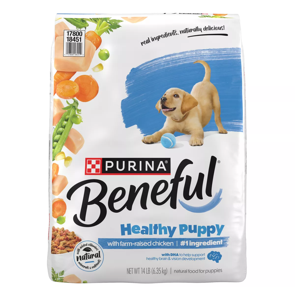 Purina Beneful Healthy Puppy Dry Dog Food with Real Chicken 14lb Bag  