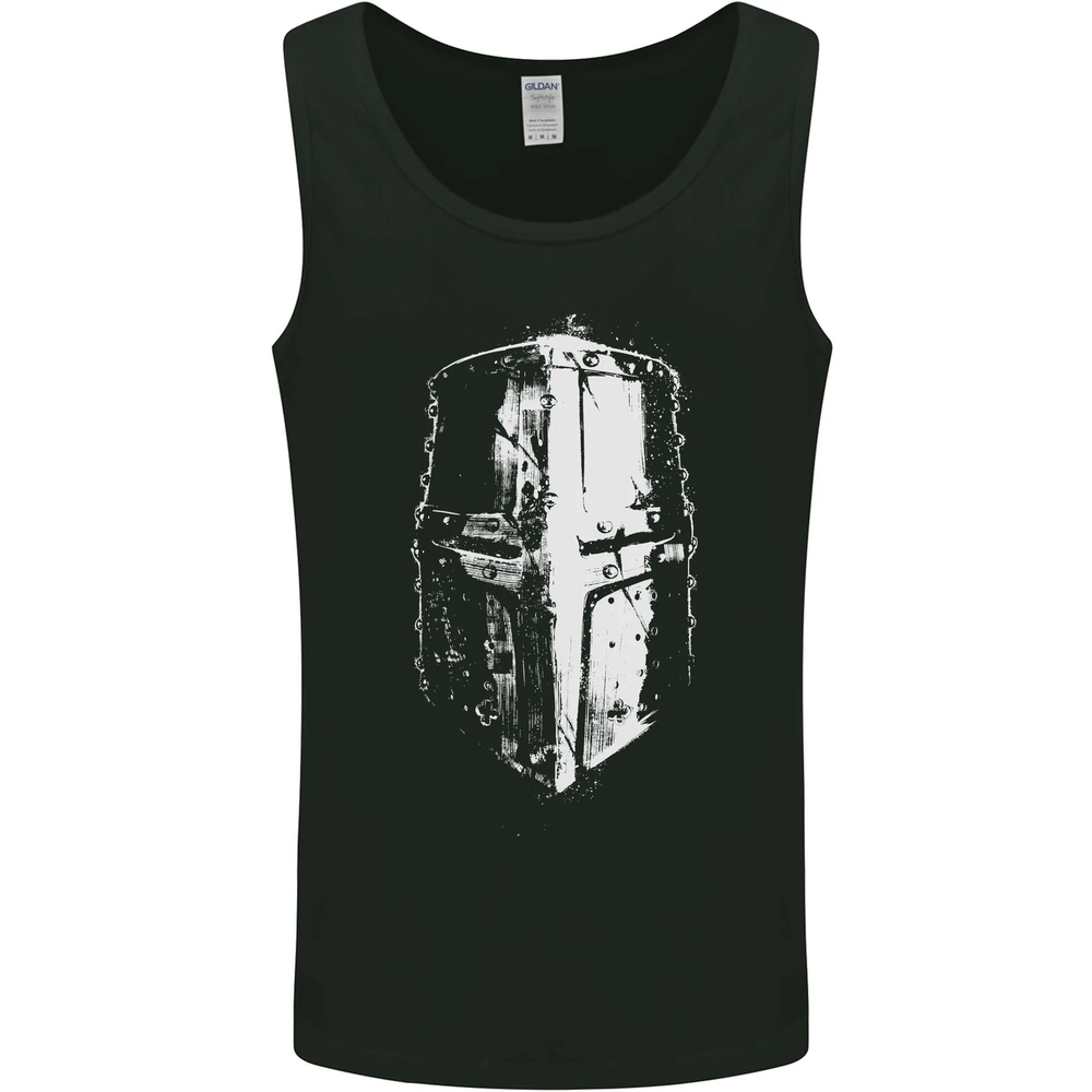 Medieval Helmet Gym Training Top Bodybuilding Mens Vest Tank Top