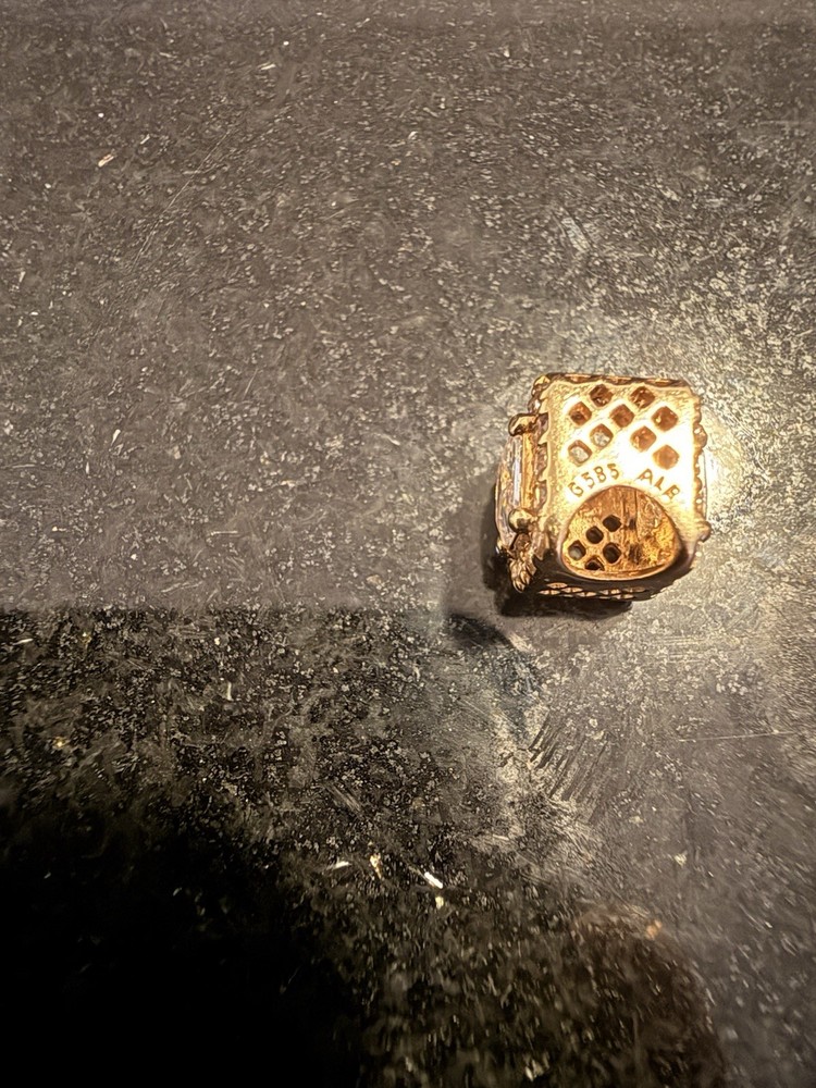 Pandora 14k Solid Gold Sparkling Halo G585 ALE Charm Pendant