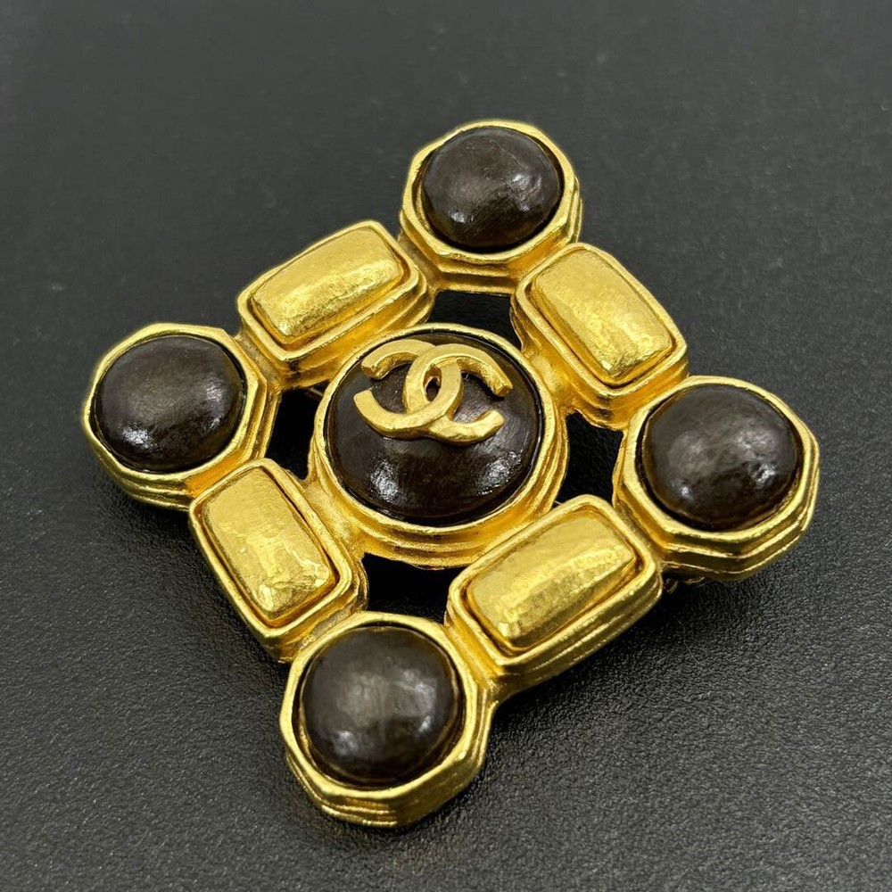 CHANEL Coco Mark Brooch with Color Stones 97A 696977