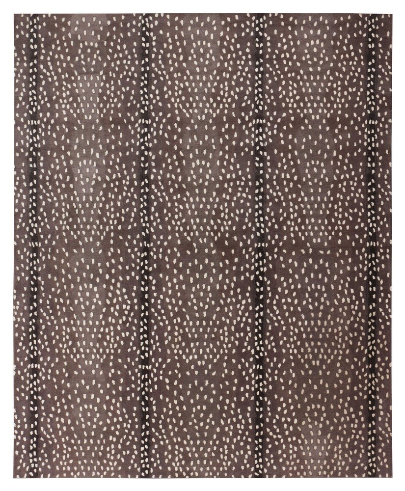 Antelope Cheetah Animal Brown Contemporary Handmade Tufted 100% Woolen Area Rug