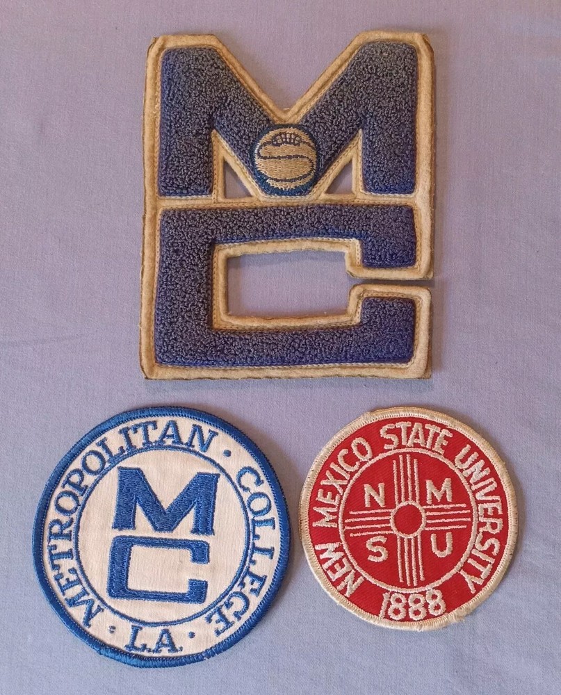 Lot of 3 Vintage School Patches~ College/Sports