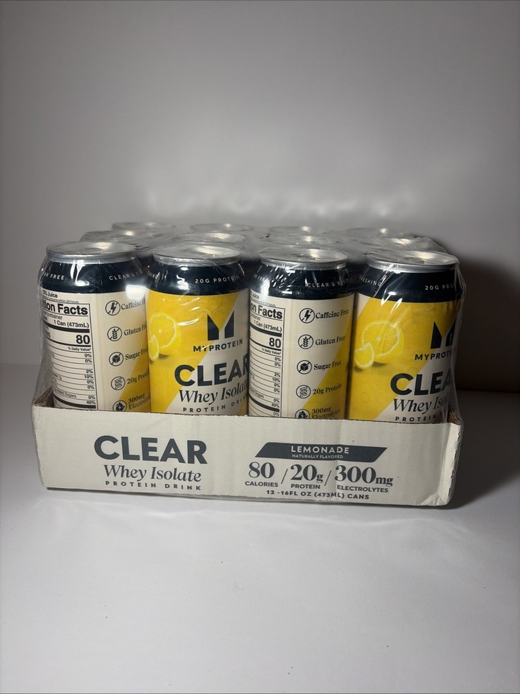 My Protein Clear Whey Isolate Lemonade 12 Cans 20g Protein