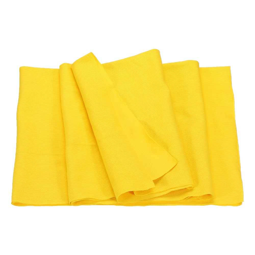 50cm x 1.2m Elastic Cuffs Ribbed Trim Cotton Fabric Knitted Stretch Band Yellow