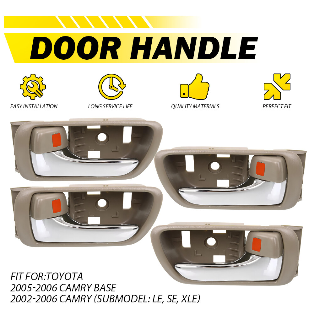 4Beige Inner Door LH Handle RH Armrest For Toyota 05-06 Camry Base 02-06 Camry M