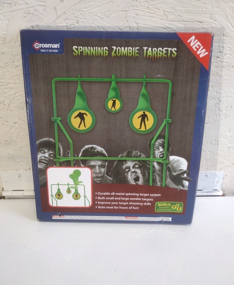 Crosman Spinning Zombie Targets for Green Halloween Outdoor Shooting Fun