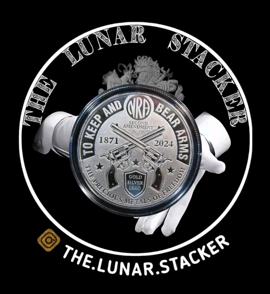 2024 NRA Crossed Pistols FREEDOM Rifle 1 oz 999 FINE Silver Round Anniver Issue