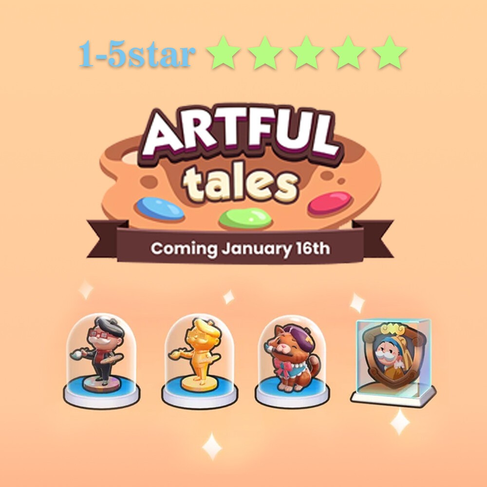 NEW ALBUM⭐️Monopoly_Go 1-5⭐️ Star Stickers ⚡Fast Delivery!