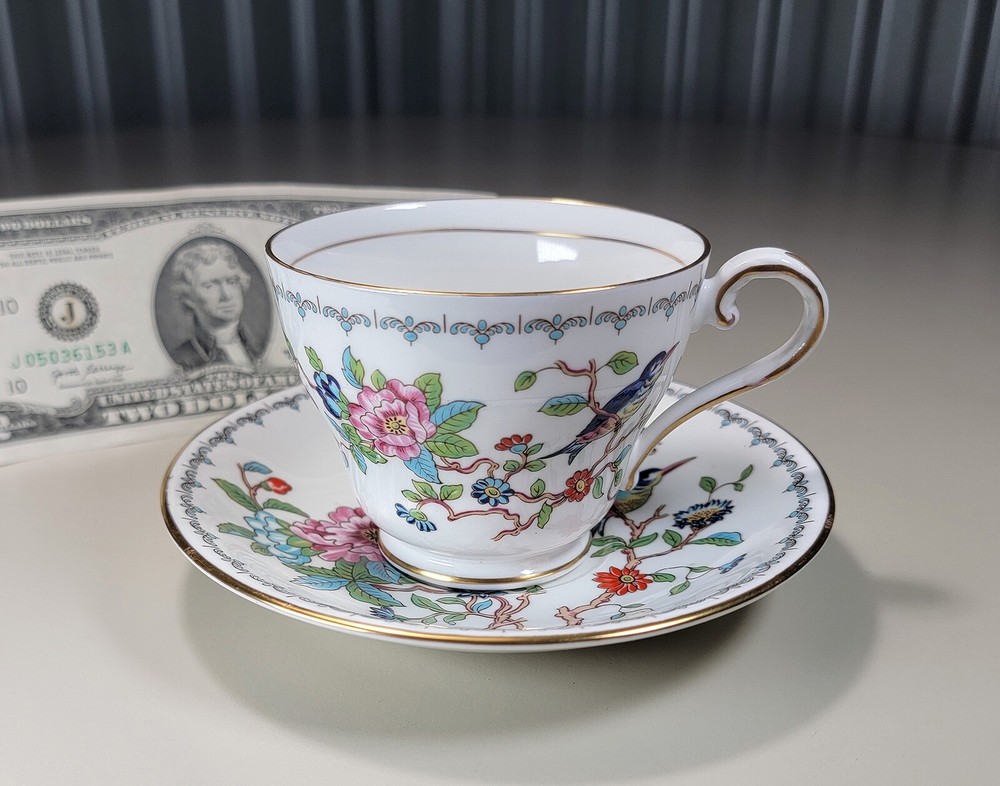 AYNSLEY Pembroke (Gold Trim) Cup & Saucer