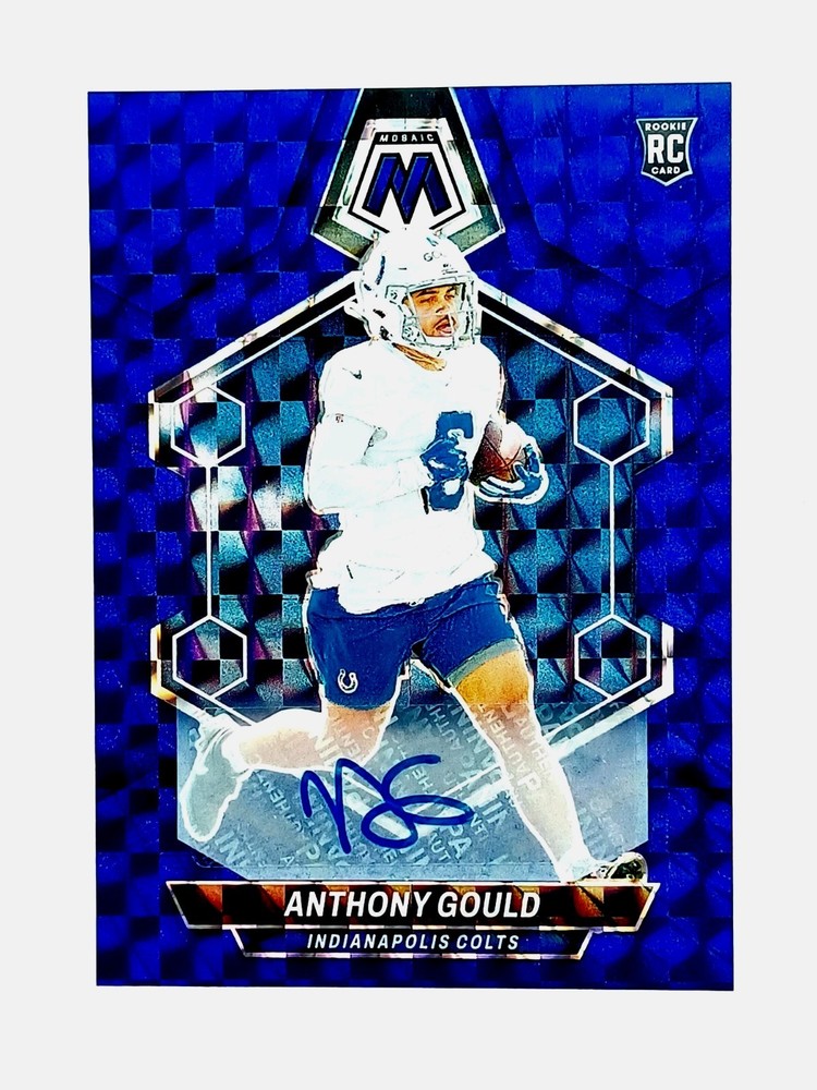Auto Rookie Rc 2024 Mosaic Prizm Anthony Gould Football Card 10 Panini Hit