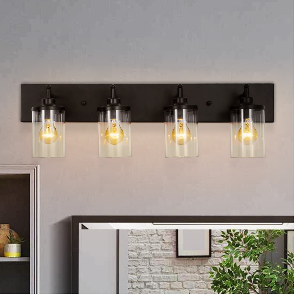 Bathroom Light Fixtures LED 4-Light Bathroom Vanity Light Modern Wall Sconces