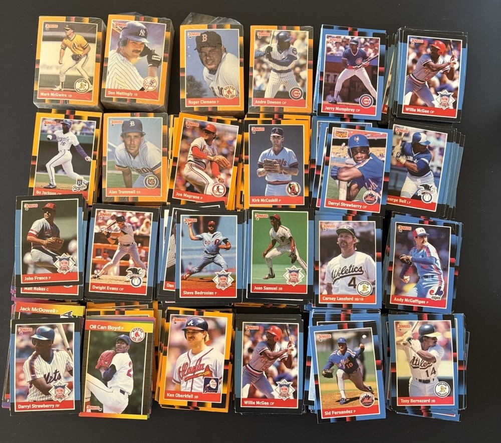 1988 Donruss Baseball Cards. Lot of Approximately 1,200 SHARP Cards