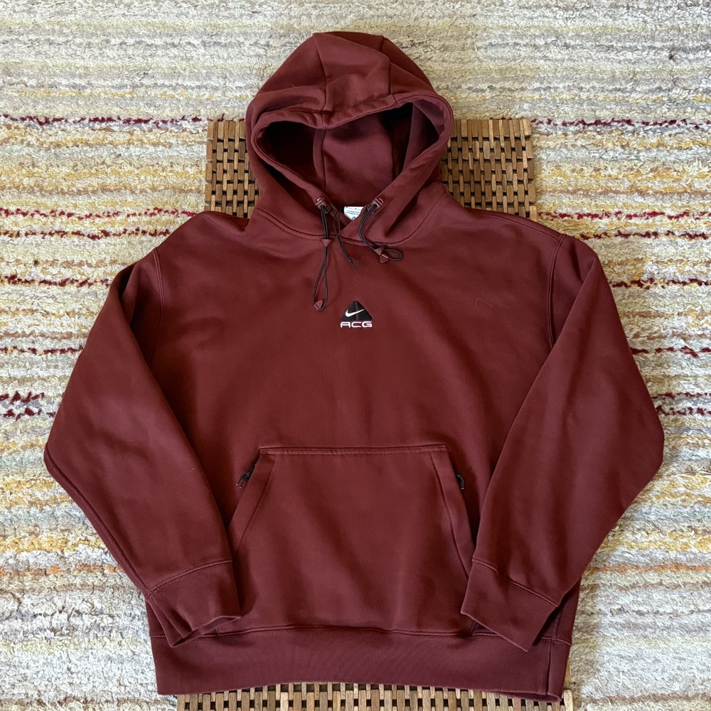 Nike ACG Oversized Fit Pullover Hoodie Hoody Brown Men's Size MEdium M
