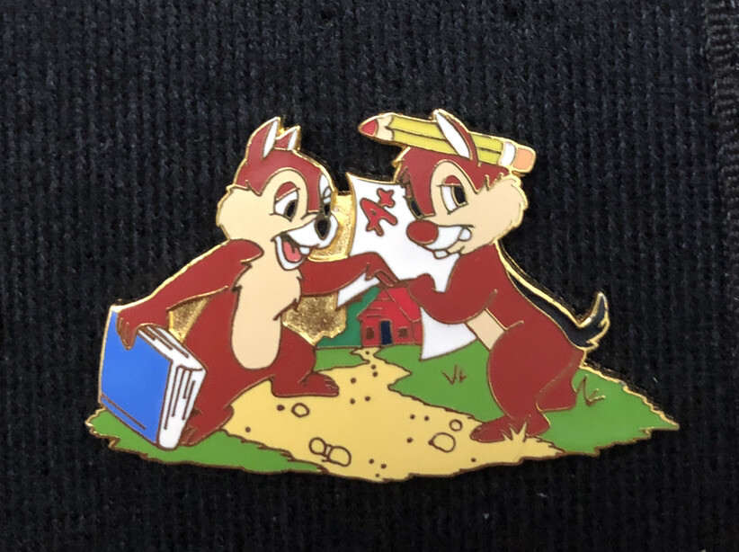 WDW Back to School Chip & Dale LE Disney Pin 6625-image