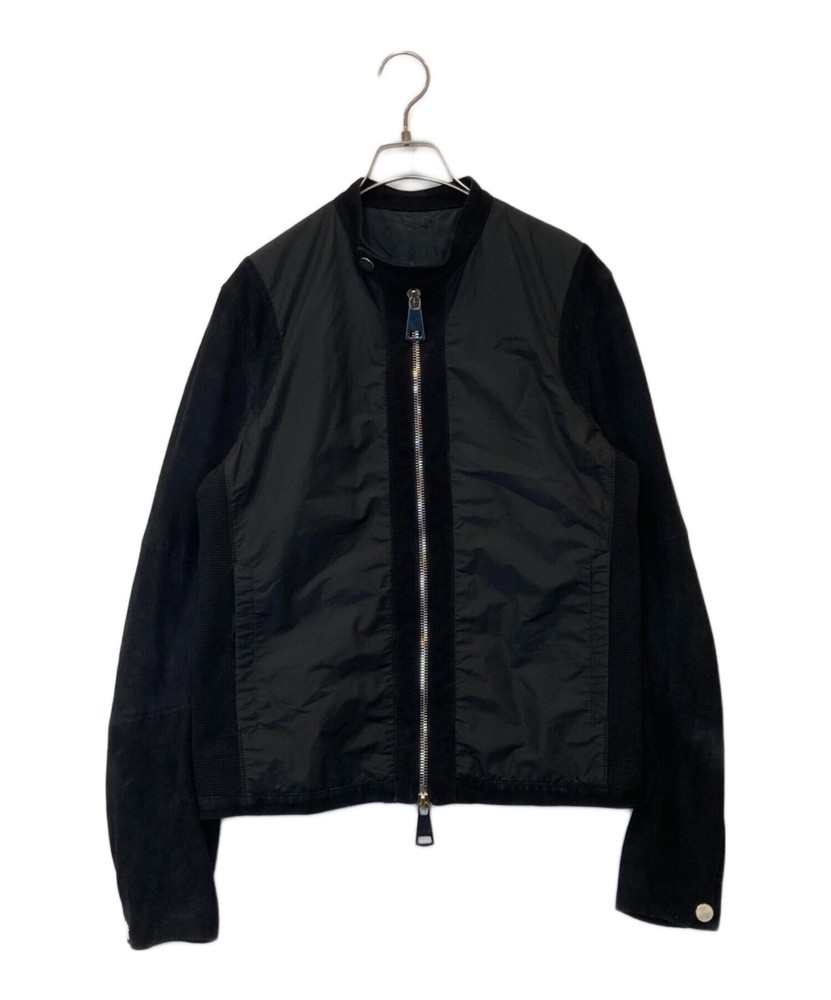 Estnation Genuine Leather Single Rider Jacket with Combination Design L GT417