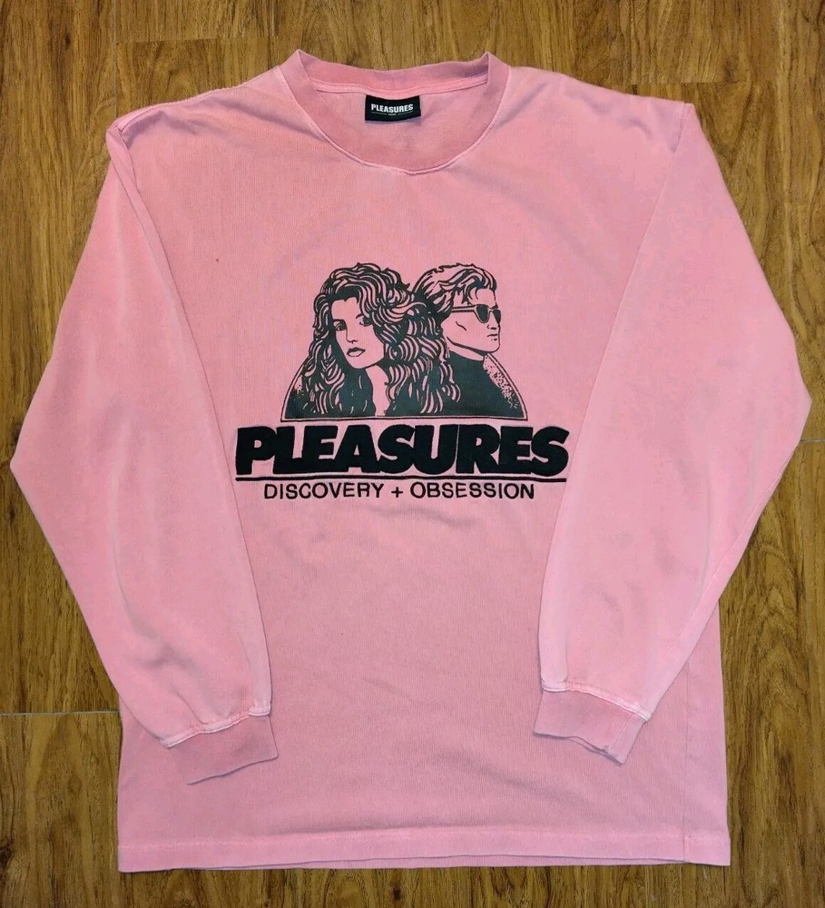 Pleasures x Obsession Heavyweight Washed Pink Long Sleeve Medium