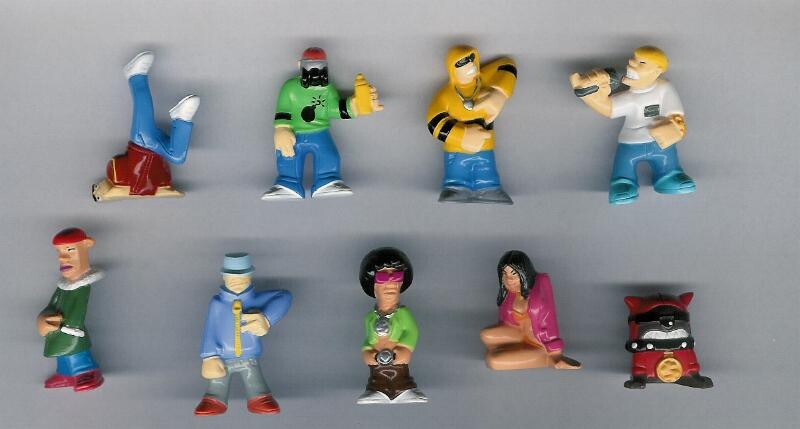 Rare Complete Set 10 Mini Figure RAPPER Original ZAINI