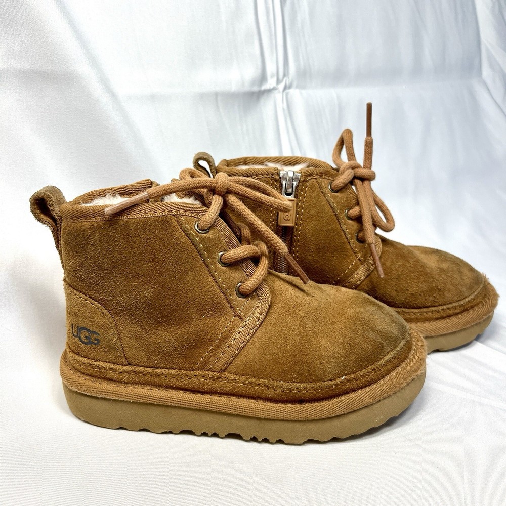 UGG Neumel II Toddler Size 9 Chestnut Side Zip Boots