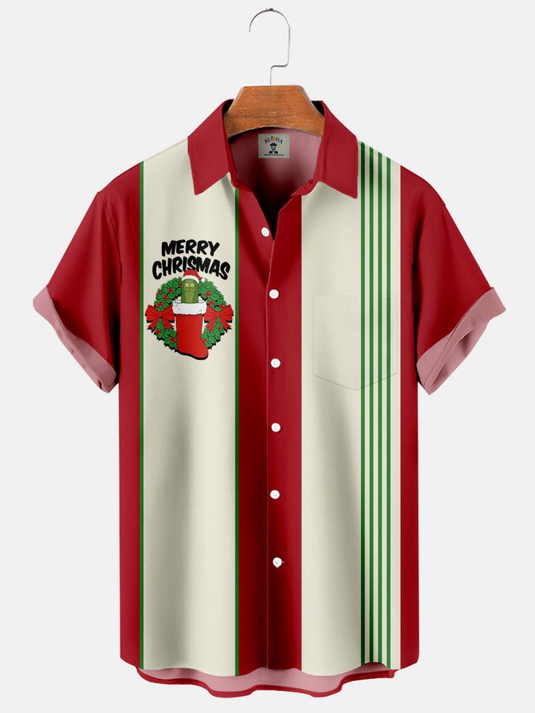 Camisa Hawaiana Feliz Navidad Divertida Bug