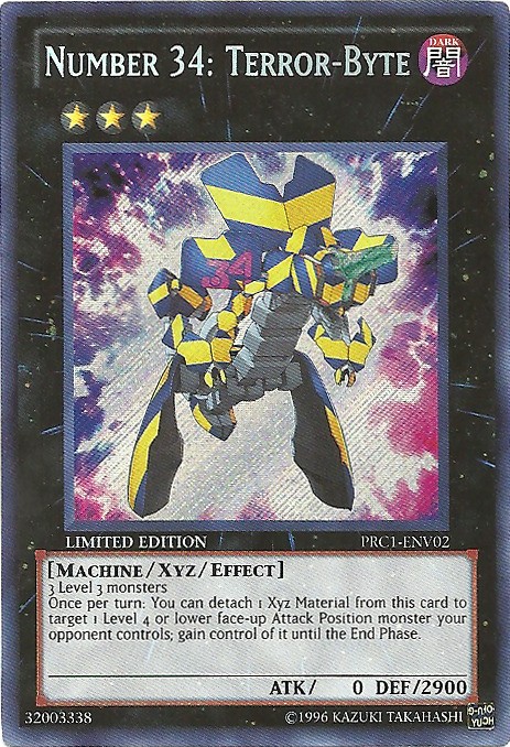 Number 34 Terror-Byte PRC1-ENV02 Secret Rare Limited Edition Heavily Played